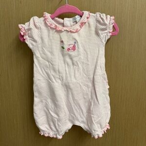 Kissy Kissy Striped Girls Golf Onesie 3 - 6M